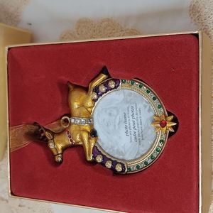 Vintage  photo frame x-mas ornament.